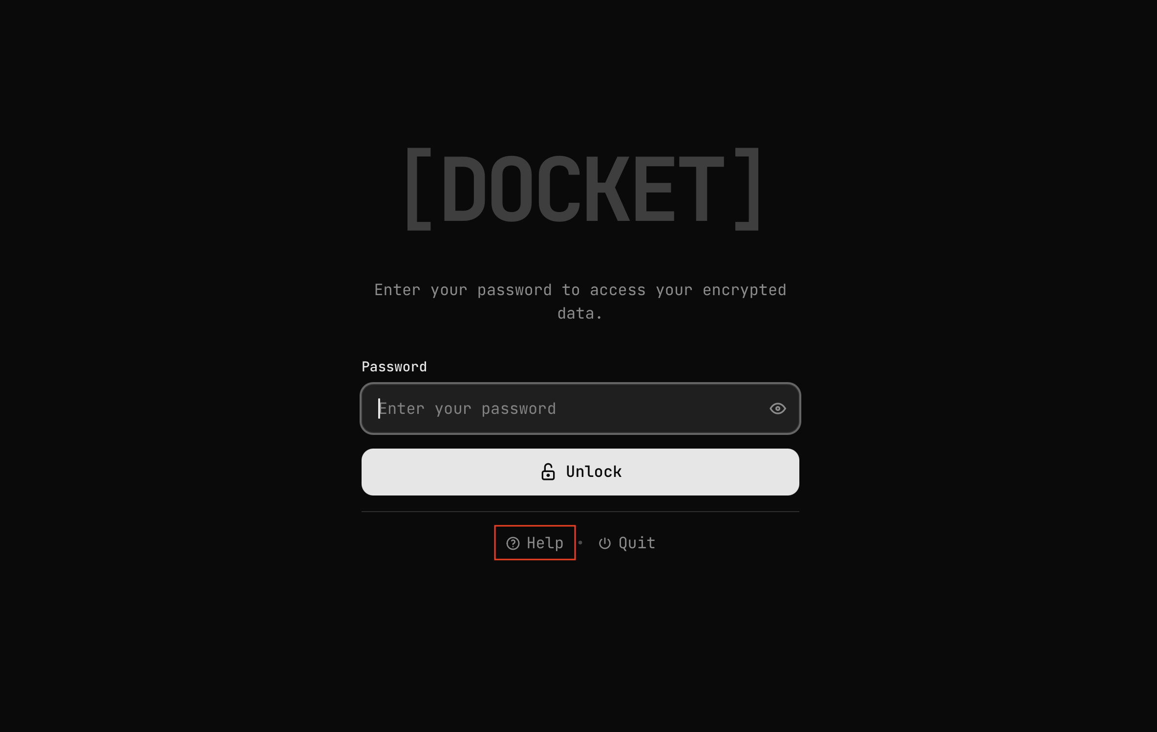 Help Button on Login Screen