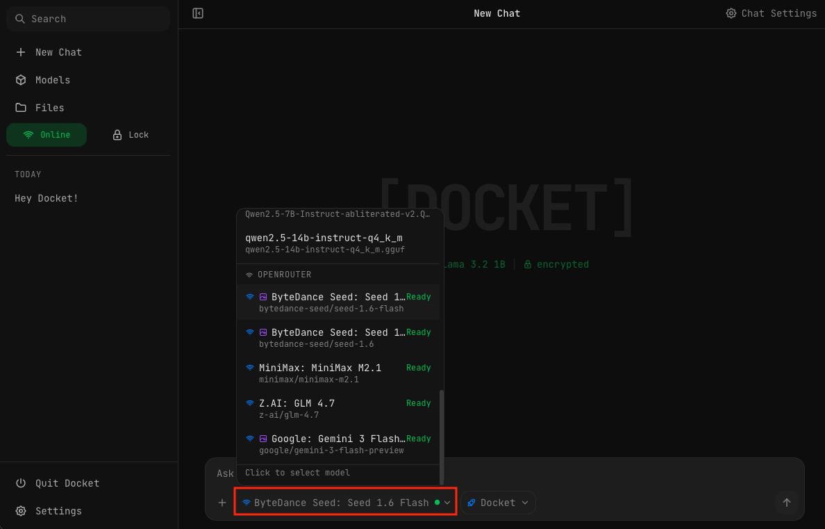 OpenRouter Model Selection